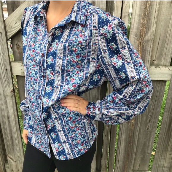 Signature by Levi Strauss Tops - Vintage Silk Floral Blouse Levi Strauss & Co